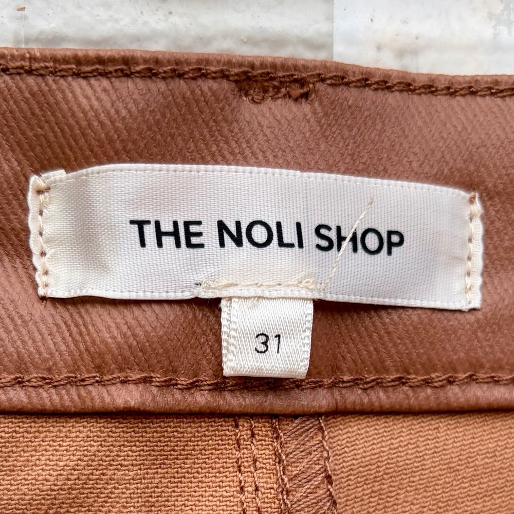 ❌SOLD❌ The Noli Shop ARIA COATED FLARE JEANS in MOCHA, SZ 31 (12) MSRP $178 - Picture 6 of 10